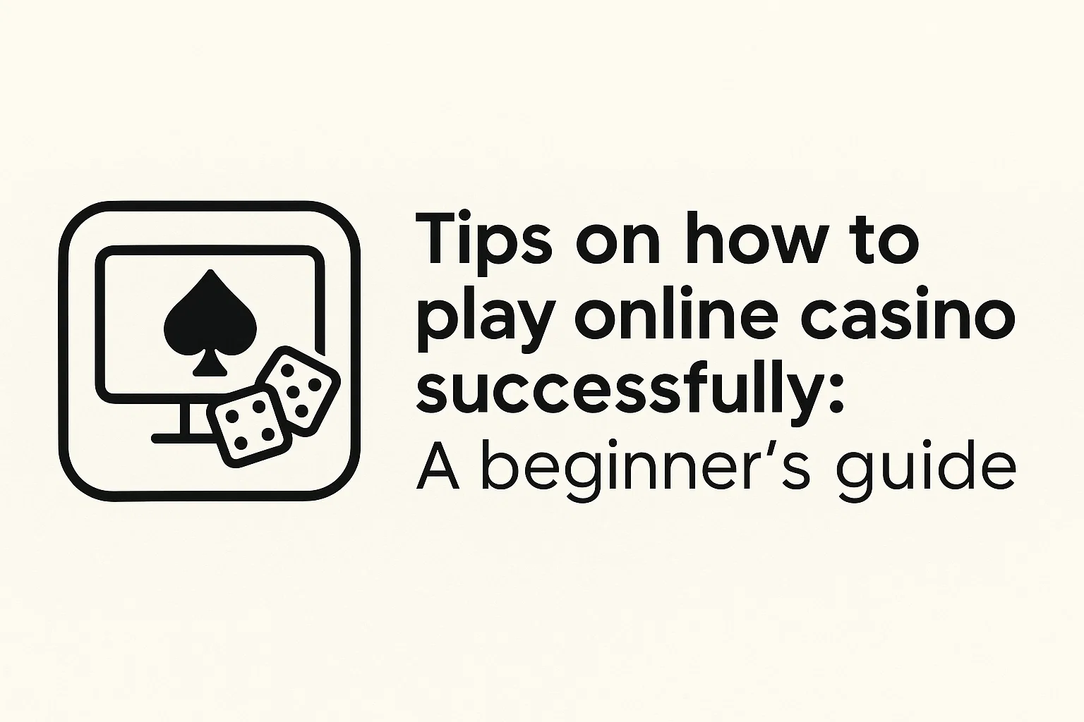 Tips on how to play online casino successfully: A beginner's guide
